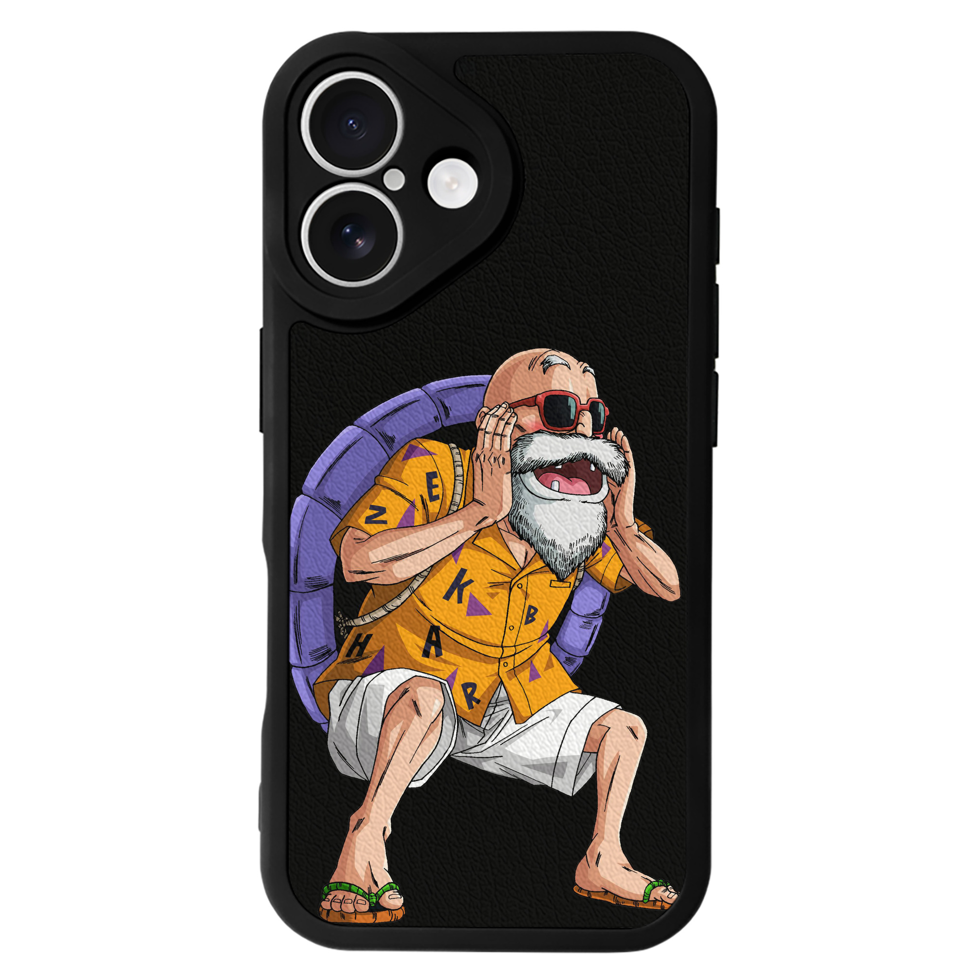 （画像用） ドラゴンボール 亀仙人（かめせんにん） DRAGON BALL Master Roshi Kame Sennin 【iPhone 16シリーズ対応】シリコンスマホケース（レザー調） 材質：シリコン
